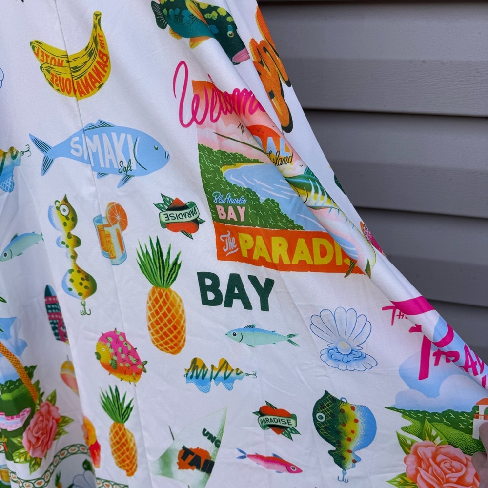 Tropical Print Maxi Dress - Picture 7 of 7